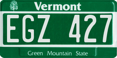 VT license plate EGZ427