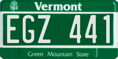 VT license plate EGZ441