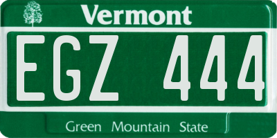 VT license plate EGZ444