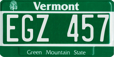 VT license plate EGZ457
