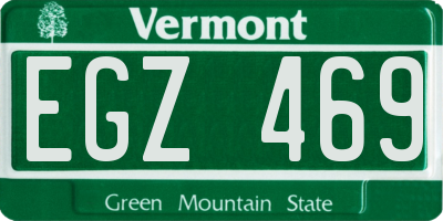 VT license plate EGZ469