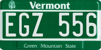 VT license plate EGZ556