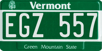 VT license plate EGZ557