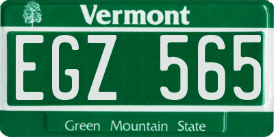 VT license plate EGZ565