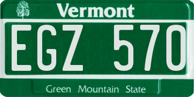 VT license plate EGZ570
