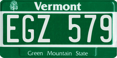 VT license plate EGZ579