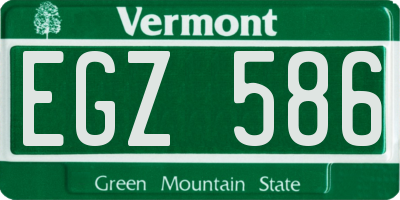 VT license plate EGZ586
