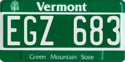 VT license plate EGZ683