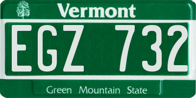 VT license plate EGZ732