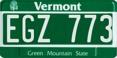 VT license plate EGZ773