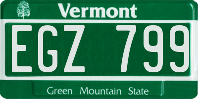 VT license plate EGZ799