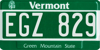 VT license plate EGZ829