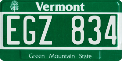 VT license plate EGZ834
