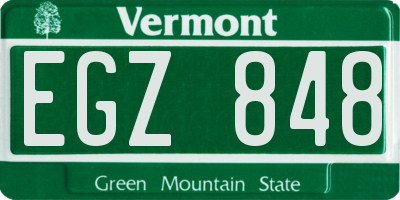 VT license plate EGZ848