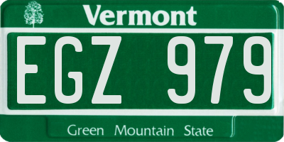 VT license plate EGZ979