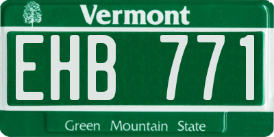 VT license plate EHB771