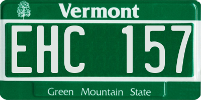 VT license plate EHC157