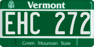 VT license plate EHC272