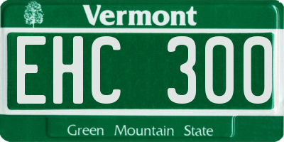 VT license plate EHC300