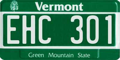 VT license plate EHC301