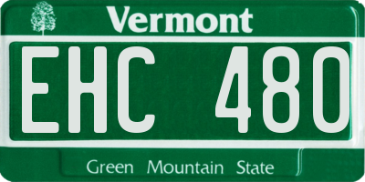 VT license plate EHC480