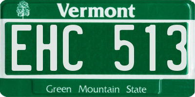 VT license plate EHC513