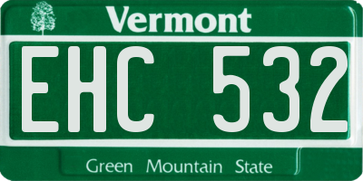 VT license plate EHC532