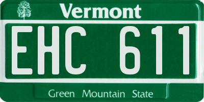 VT license plate EHC611