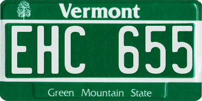 VT license plate EHC655