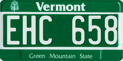 VT license plate EHC658