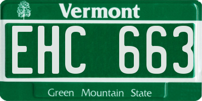 VT license plate EHC663