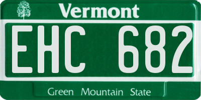VT license plate EHC682