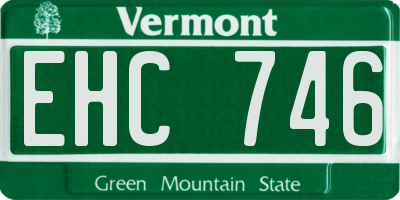 VT license plate EHC746