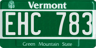 VT license plate EHC783