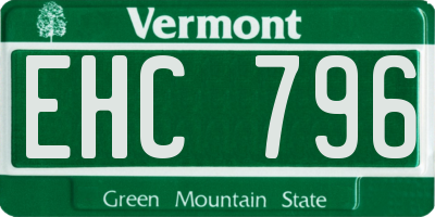 VT license plate EHC796