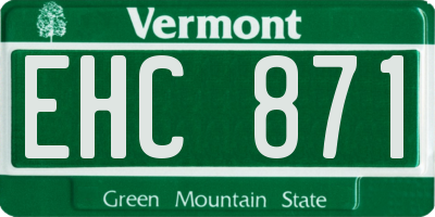 VT license plate EHC871