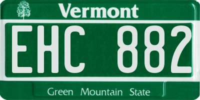 VT license plate EHC882