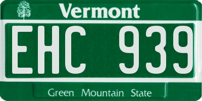 VT license plate EHC939