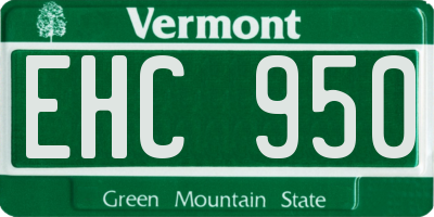 VT license plate EHC950