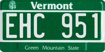 VT license plate EHC951