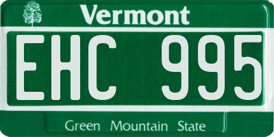 VT license plate EHC995
