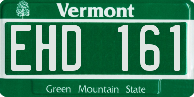 VT license plate EHD161