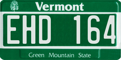 VT license plate EHD164