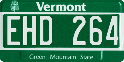 VT license plate EHD264