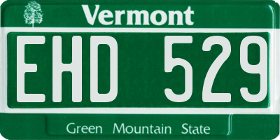VT license plate EHD529