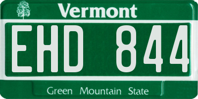 VT license plate EHD844