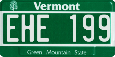 VT license plate EHE199