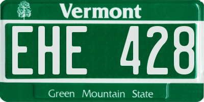 VT license plate EHE428