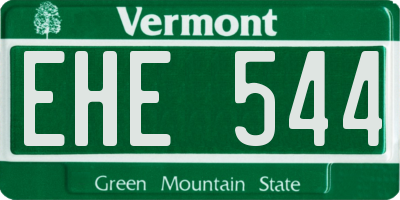 VT license plate EHE544