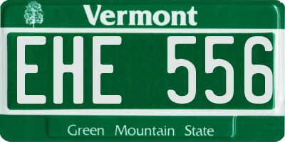 VT license plate EHE556